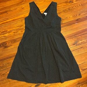 Black polka dot sleeveless dress size 14